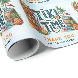 TIKI-feestje gepersonaliseerd maatwerk Cadeaupapier