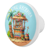 Tiki geïnspireerd Zomer thema aangepaste tekst Keramische Knop (Rechts)