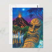 Tiki God Briefkaart (Voorkant / Achterkant)