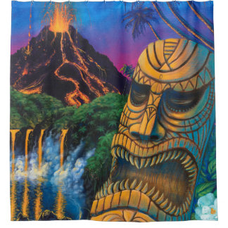 Tiki God Shower Curtain Douchegordijn