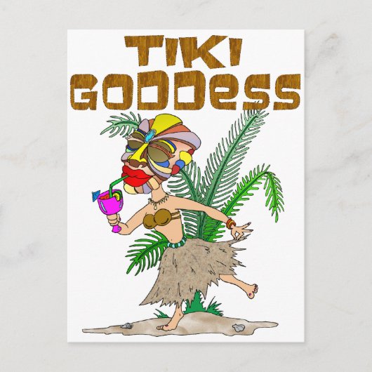 TIKI GODDESS BRIEFKAART (Voorkant)
