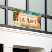 Tiki-handheld aanpassen in paradijse design spandoek (Buitenkant Gebouw)
