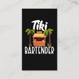 Tiki Hawaii Bartender Funny Tahitian Drink Mixer Visitekaartje
