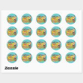 Tiki Hut Funny Ronde Sticker (Vel)