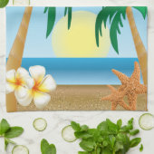 Tiki Hut Summer Design Theedoek (Gevouwen)