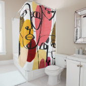 Tiki Idols Palm: design Douchegordijn (In situ)