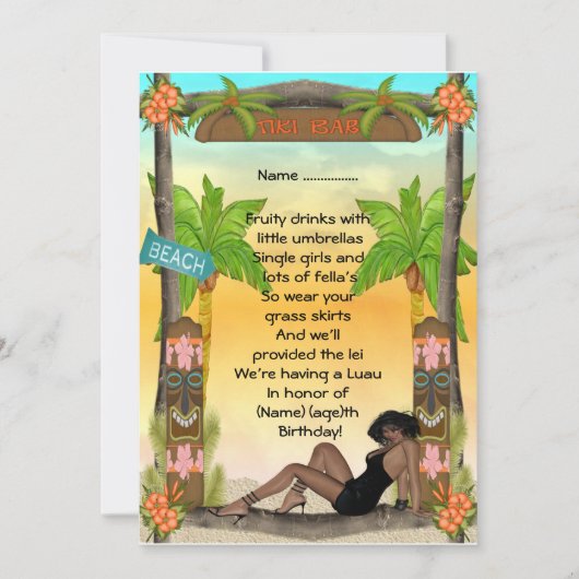 Tiki - invitation (Devant)