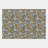 Tiki Jungle Enveloppement Papier Feuille plate Ens (Devant 3)