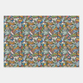 Tiki Jungle Enveloppement Papier Feuille plate Ens (Devant 2)