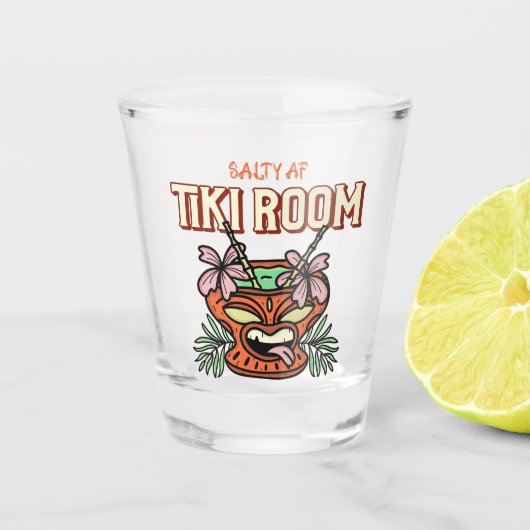 Tiki Kamer van Salty AF Shot Glas (Voorkant)