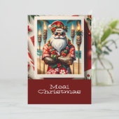 Tiki Kerstmis Feestdagenkaart (Staand voorkant)