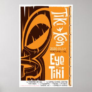 Tiki Kon: Oog van het Poster van Tiki (gesloten oo