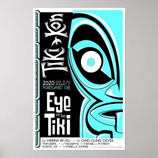 Tiki Kon: Oog van het Poster van Tiki (open oog) (Voorkant)