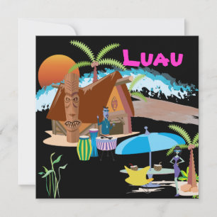 Tiki/Luau bij zonsondergang Kaart
