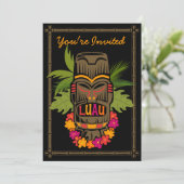 Tiki Luau (D) Invitation personnalisée (Debout devant)