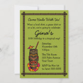 Tiki Luau (D) Invitation personnalisée (Dos)