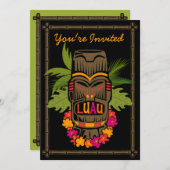 Tiki Luau (D) Persoonlijke uitnodiging (Voorkant / Achterkant)