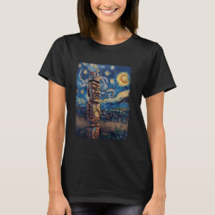 Tiki Luau Hawaiian Hawaii Tiki Mask Sterrennacht P T-shirt