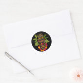 Tiki Luau Ronde Sticker (Envelop)