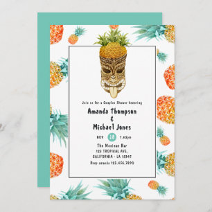 Tiki Luau Summer Pineapple Beach Couples Shower Kaart