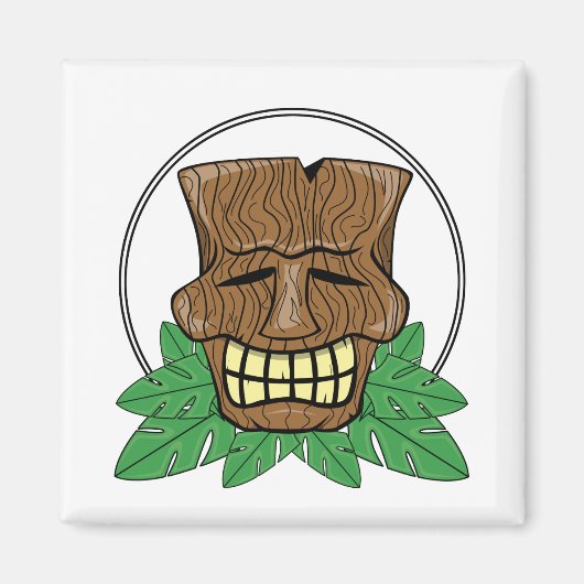 Tiki Magnet - Masque crâne (Devant)
