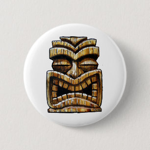 Tiki Man Ronde Button 5,7 Cm