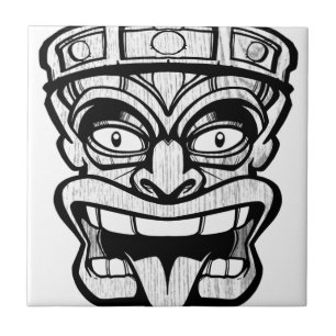 Tiki Mask Hawaïaanse kunst Tegeltje