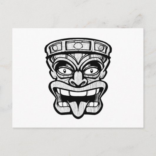 tiki mask hawaiian art briefkaart (Voorkant)
