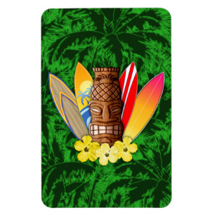 Tiki-masker en surfplanken magneet