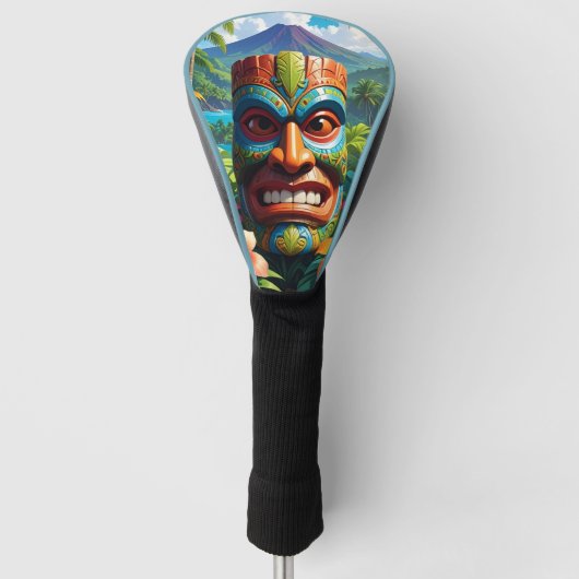 Tiki Masker Golfheadcover (Voorkant)