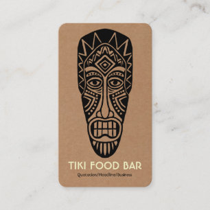 Tiki-masker - karton visitekaartje