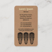 Tiki-masker - karton visitekaartje (Achterkant)