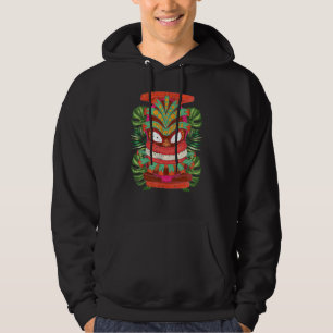 Tiki-masker Luau-feest Tropische bladeren Hawaiaan Hoodie