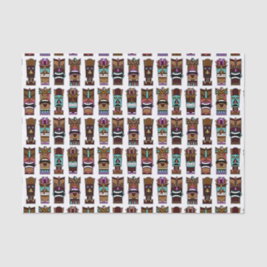 Tiki-maskerpatroon Tissuepapier (Voorkant)