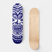 Tiki Maskerstijl - marine op hout (Retro) Skateboard (Voorkant)