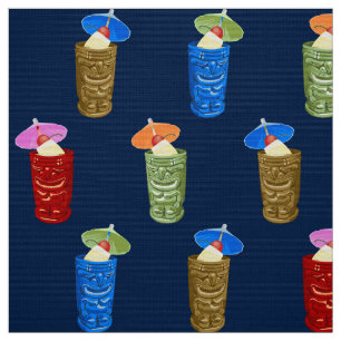 Tiki Mokken Retro Hawaiian Tropische Drinken Stof