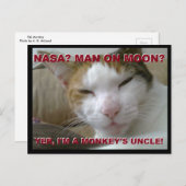 Tiki Monkey Briefkaart - FLat Earth Meme (Voorkant / Achterkant)