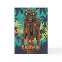Tiki Monkey Verjaardagskaart