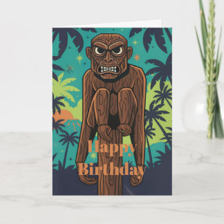 Tiki Monkey Verjaardagskaart Kaart