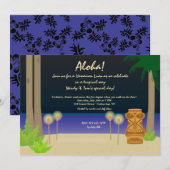 Tiki Night Party Invitation Kaart (Voorkant / Achterkant)