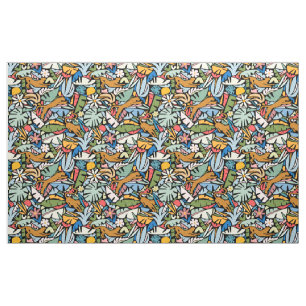 Tiki Oerwoud Mid Century Modern Illustratie Stof