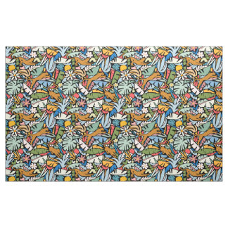 Tiki Oerwoud Mid Century Modern Illustratie Stof