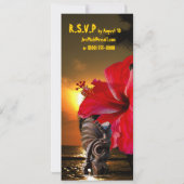 Tiki Palm Tree Luau Party Kaart (Achterkant)