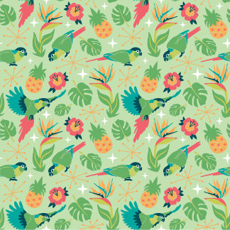 Tiki Parrot Wrapping Paper Cadeaupapier