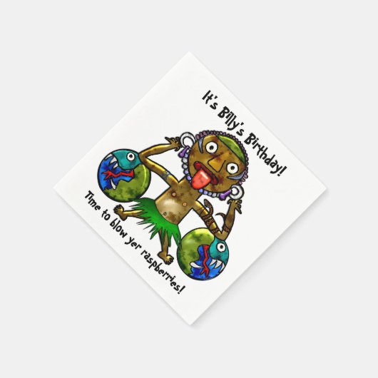 Tiki Party Grappig ontwerp (gepersonaliseerd) Servetten (Hoek)