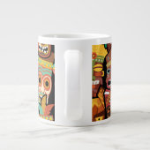 Tiki Pattern Extra Grote Beker (Achterkant)