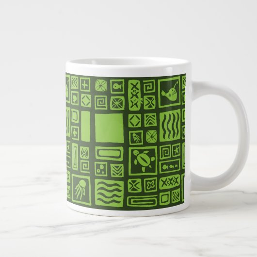 Tiki Pattern Extra Grote Beker (Rechts)