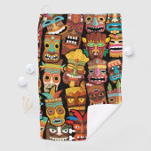 Tiki Pattern Golfhanddoek (Insitu)