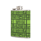 Tiki Pattern Heupfles (Links)