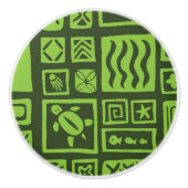 Tiki Pattern Keramische Knop (Voorkant)